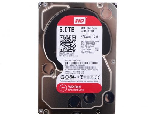 Жесткий диск 6Tb Western Digital WD60EFRX  Red, SATA III [IntelliPower, 64Mb]