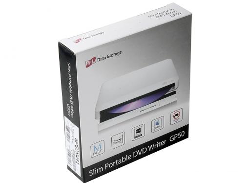 Оптический накопитель ext. DVD±RW LG (HLDS) GP50NW41 White (Slim, USB 2.0, Retail)