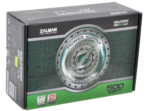 Блок питания Zalman 500W ZM500-LX v2.3,A.PFC,Fan 12 cm,Retail