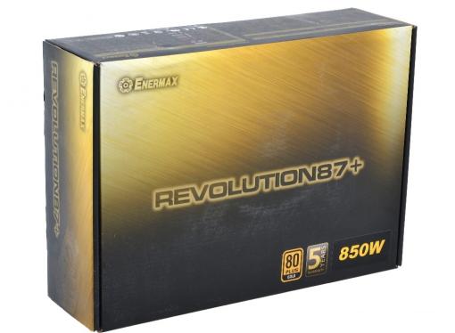 Блок питания Enermax 850W ERV850EWT-G [Revolution 87+] , ATX v2.3/EPS, 80+ Gold, модульный, 139mm fan, 4x PCI-E (6+2-Pin), 12x SATA, 8x MOLEX