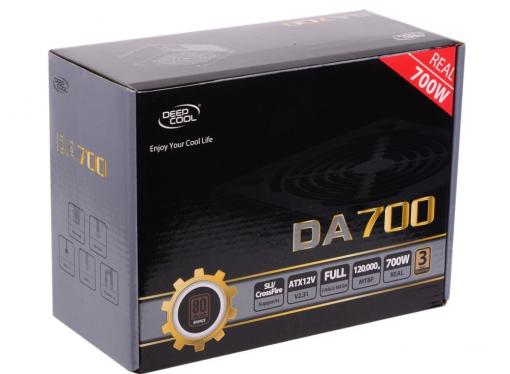 Блок питания Deepcool Aurora DA700N Retail , ATX v.2.31, 80+ Bronze, 700W, A.PFC, 4x PCI-E (6+2pin), 5x SATA, 4x MOLEX, EPS (4+4 Pin), 12cm PWM Fan.