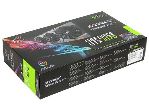 Видеокарта 8Gb (PCI-E) ASUS STRIX-GTX1070-O8G-GAMING (8Gb GDDR5/256-bit, PCI-Ex16 3.0, 1xDVI-D, 2xHDMI)