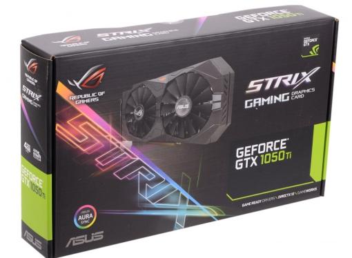 Видеокарта 4Gb ASUS STRIX-GTX1050TI-4G-GAMING GTX1050Ti, GDDR5, 128 bit, DVI*2, HDMI, DP, Retail (STRIX-GTX1050TI-4G-GAMING)