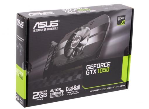 Видеокарта ASUS PH-GTX1050-2G 2Gb 1354Mhz NVIDIA GTX1050/GDDR5/7008/128 bit/PCI-E/ DVI DP HDMI
