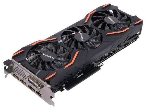 Видеокарта 8Gb (PCI-E) GIGABYTE GTX 1080 WINDFORCE OC 8G GV-N1080WF3OC-8GD (GTX1080, GDDR5X, 256bit, HDCP, DVI, HDMI, 3*DP, Retail)