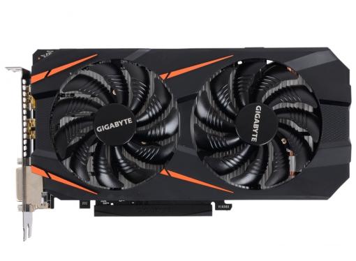 Видеокарта 6Gb (PCI-E) GIGABYTE GeForce GTX 1060 WINDFORCE OC 6G GV-N1060WF2OC-6GD (GTX1060, GDDR5, 192bit, HDCP, 2*DVI, HDMI, DP, Retail)