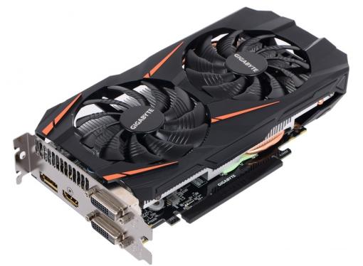 Видеокарта 6Gb (PCI-E) GIGABYTE GeForce GTX 1060 WINDFORCE OC 6G GV-N1060WF2OC-6GD (GTX1060, GDDR5, 192bit, HDCP, 2*DVI, HDMI, DP, Retail)