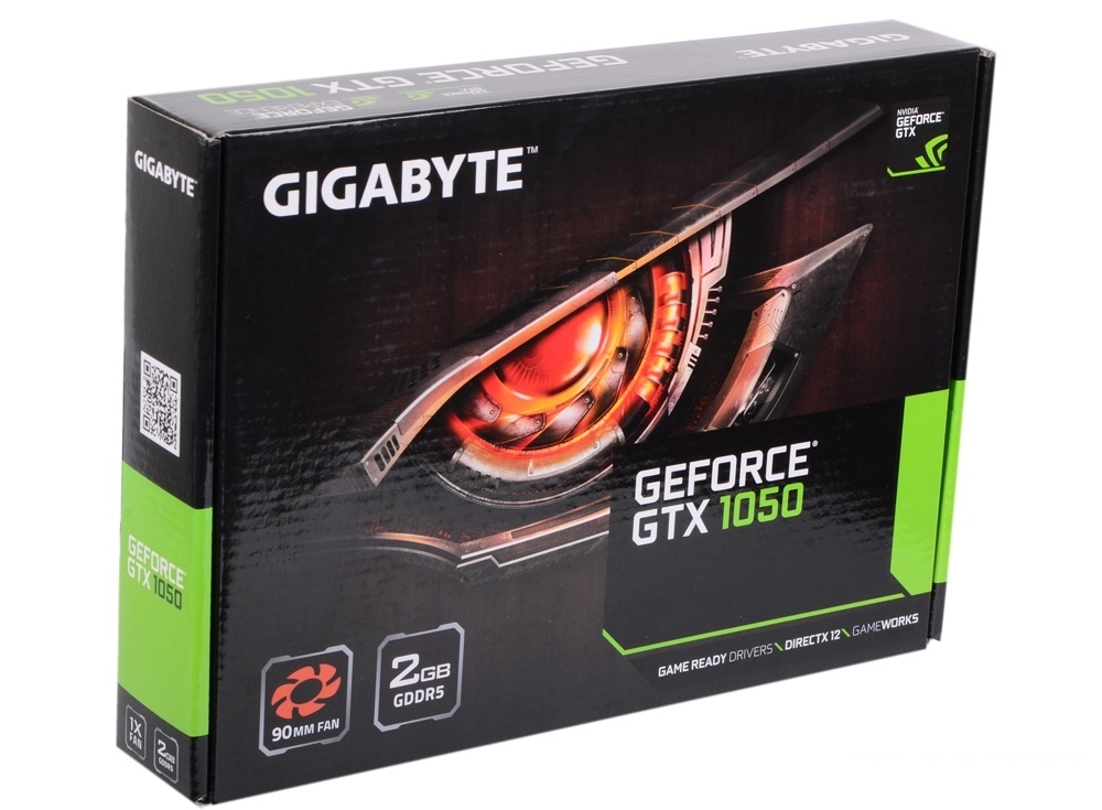 Видеокарта GIGABYTE GeForce GTX 1050 D5 2G GV-N1050D5-2GD 2Gb 1354Mhz NVIDIA GTX1050/GDDR5/7008Mhz/128 bit/PCI-E/DVI,DP,HDMI