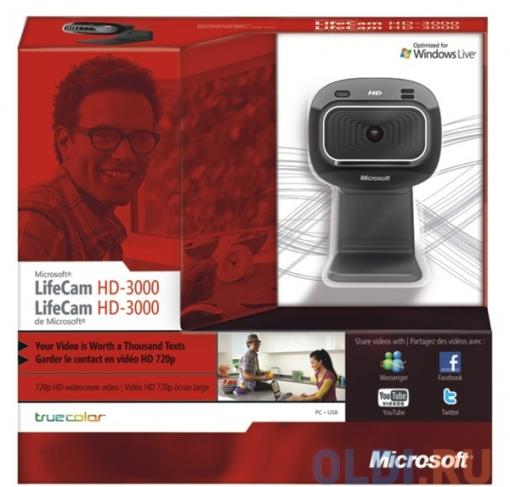 (T3H-00013) Камера интернет  Microsoft LifeCam HD-3000 USB Retail