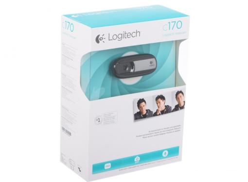 Веб-камера Logitech WebCam C170 0.3Мп, 640x480, 60 градусов, микрофон, USB