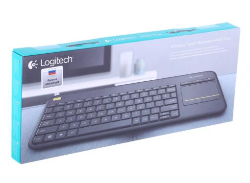 (920-007147) Клавиатура Беспроводная Logitech Wireless Touch Keyboard K400 Plus Dark