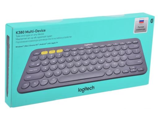 (920-007584) Клавиатура Беспроводная Logitech Wireless Bluetooth Multi-Device Keyboard K380 Dark Grey