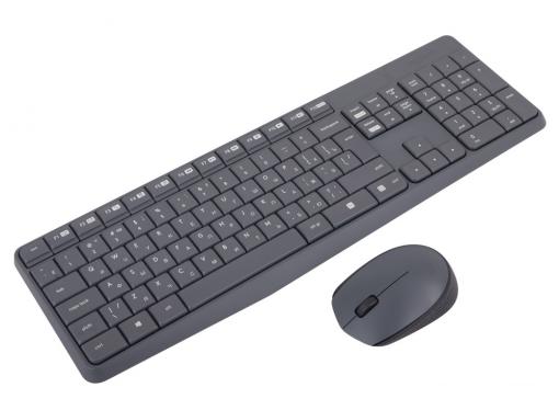 (920-007948) Клав. + Мышь Беспроводная Logitech Wireless Keyboard and Mouse MK235 Grey