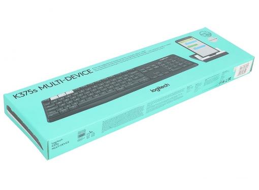 Беспроводная клавиатура Logitech Wireless Multi-Device Keyboard and Stand Combo K375s Graphite USB