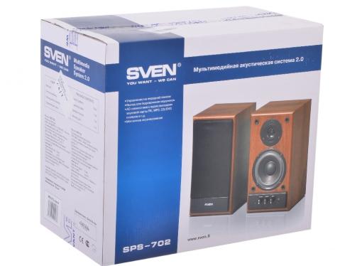 Колонки Sven SPS-702  2х20Вт  Орех