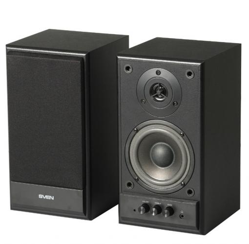 Колонки Sven SPS-702  2х20 Вт  черная кожа