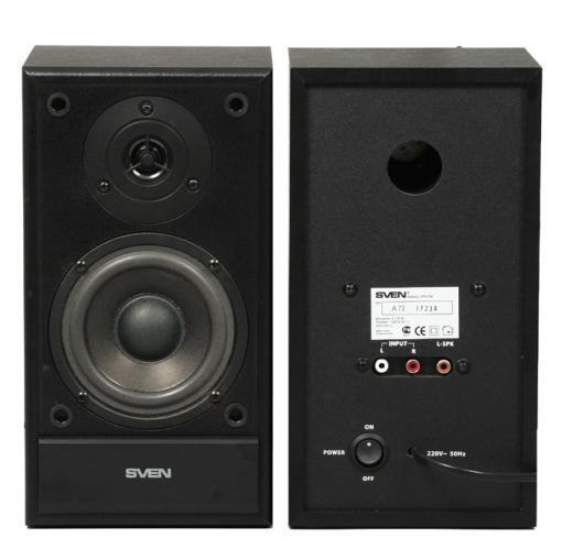 Колонки Sven SPS-702  2х20 Вт  черная кожа