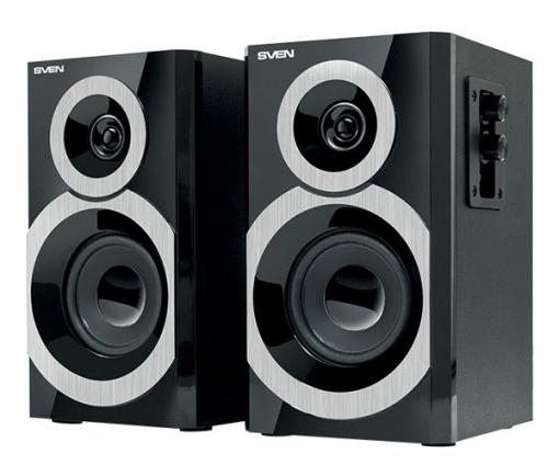 Колонки Sven SPS-619  2х10Вт  2х полосные черные  выход на наушники