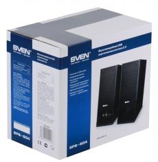Колонки Sven SPS-604  2х2Вт   черные  выход на наушники 2х10Вт  2х полосные черные  выход на наушники