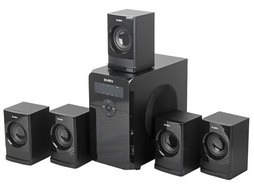 Колонки Sven HT-200  5.1  5*12+20 Вт ПДУ  FM-тюнер и часы