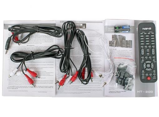 Колонки Sven HT-200  5.1  5*12+20 Вт ПДУ  FM-тюнер и часы