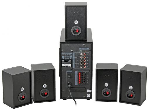 Колонки Sven HT-200  5.1  5*12+20 Вт ПДУ  FM-тюнер и часы