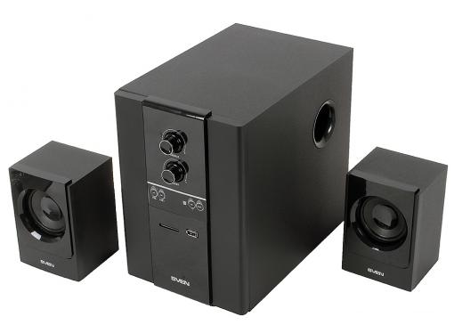Колонки Sven MS-1820  2 x11+18Вт  Встроенный FM-тюнер  USB flash, SD card