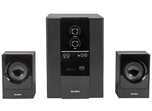 Колонки Sven MS-1820  2 x11+18Вт  Встроенный FM-тюнер  USB flash, SD card