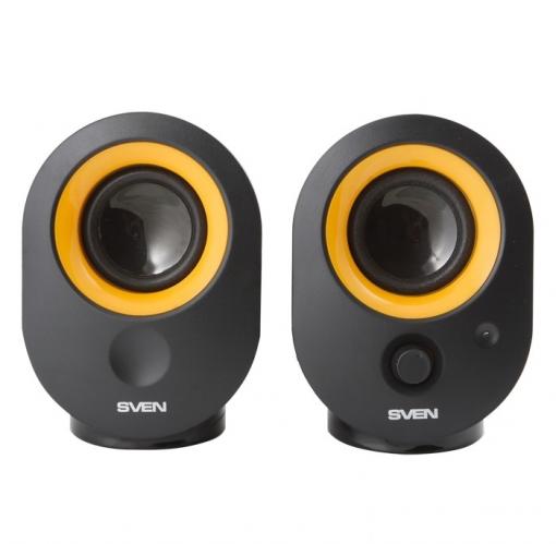Колонки Sven 316, чёрный, USB, акустическая система 2.0, мощность 2х2 Вт(RMS)