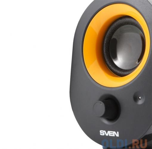 Колонки Sven 316, чёрный, USB, акустическая система 2.0, мощность 2х2 Вт(RMS)