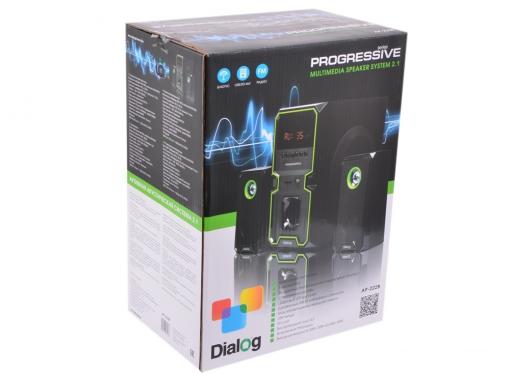 Колонки Dialog Progressive AP-222B black 2.1, 30W+2*10W RMS, Bluetooth, USB+SD reader