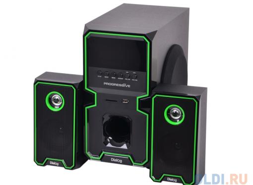 Колонки Dialog Progressive AP-222B black 2.1, 30W+2*10W RMS, Bluetooth, USB+SD reader