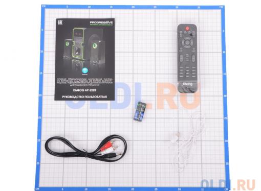Колонки Dialog Progressive AP-222B black 2.1, 30W+2*10W RMS, Bluetooth, USB+SD reader