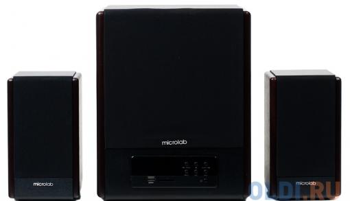 Колонки Microlab FC530U 2.1, Brown (64 Вт, 35 - 20 000 Гц, пульт ДУ, mini Jack, RCA, USB, SD, 220V)