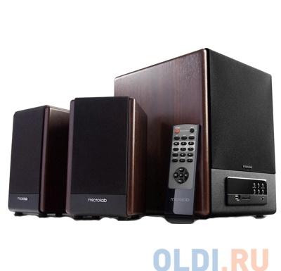 Колонки Microlab FC530U 2.1, Brown (64 Вт, 35 - 20 000 Гц, пульт ДУ, mini Jack, RCA, USB, SD, 220V)