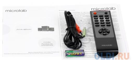 Колонки Microlab FC530U 2.1, Brown (64 Вт, 35 - 20 000 Гц, пульт ДУ, mini Jack, RCA, USB, SD, 220V)