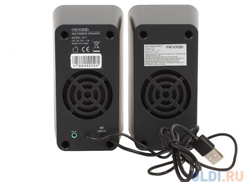Колонки Microlab B17 2.0, Black (6 Вт, 80 - 20000 Гц, mini Jack, от USB)