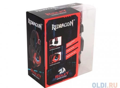 Гарнитура Redragon Ridley (красный + черный, кабель 2,2 м)