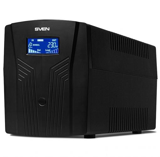 ИБП SVEN Pro 1500 1500VA/900W LCD, USB, RJ-45 (3 EURO)