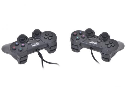 Геймпад 3Cott Двойной  GP-02 12 кнопок, вибрация, USB, черный