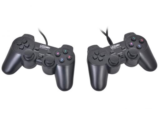 Геймпад 3Cott Двойной  GP-02 12 кнопок, вибрация, USB, черный