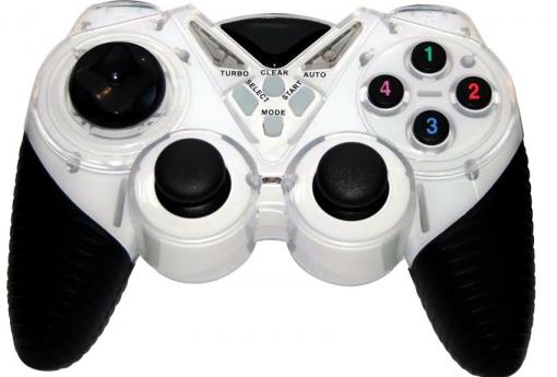 Геймпад 3Cott Single GP-05,14 кнопок, вибрация, USB,черно-белый