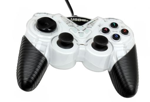 Геймпад 3Cott Single GP-05,14 кнопок, вибрация, USB,черно-белый