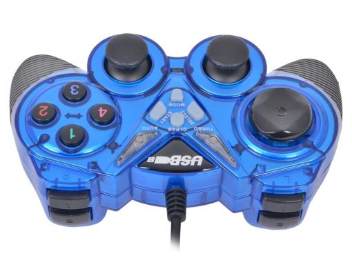 Геймпад 3Cott Single GP-05,14 кнопок, вибрация, USB,черно-синий