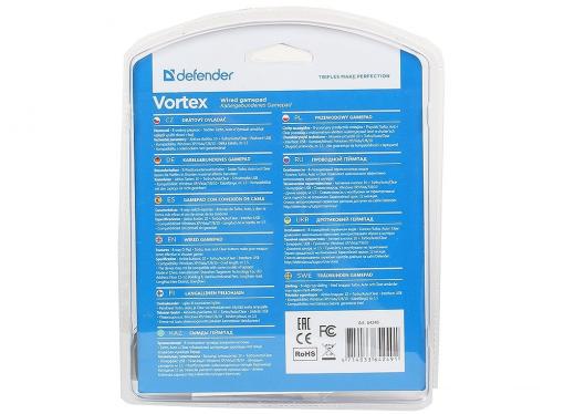 Геймпад проводной Defender Vortex USB, 13 кнопок