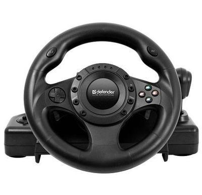 Руль Defender FORSAGE DRIFT GT (USB/PS2/PS3) 12 кн., рычаг коробки передач