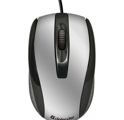 Мышь Defender Optimum MM-140 USB S(Серебро) 2кн+кл 800dpi