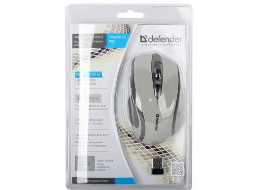 Мышь Defender Safari MM-675 Nano Sand (беж),5кн+кл 800/1200/1600 dpi