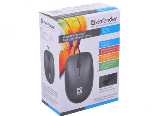 Мышь Defender  Datum MM-010 Black (Черн), USB 3кн+кл,1000 dpi