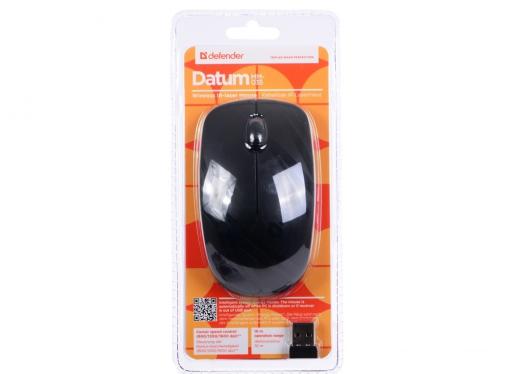 Мышь Defender  Datum MM-035 черный,3 кнопки,800-1600 dpi IR-лазерная